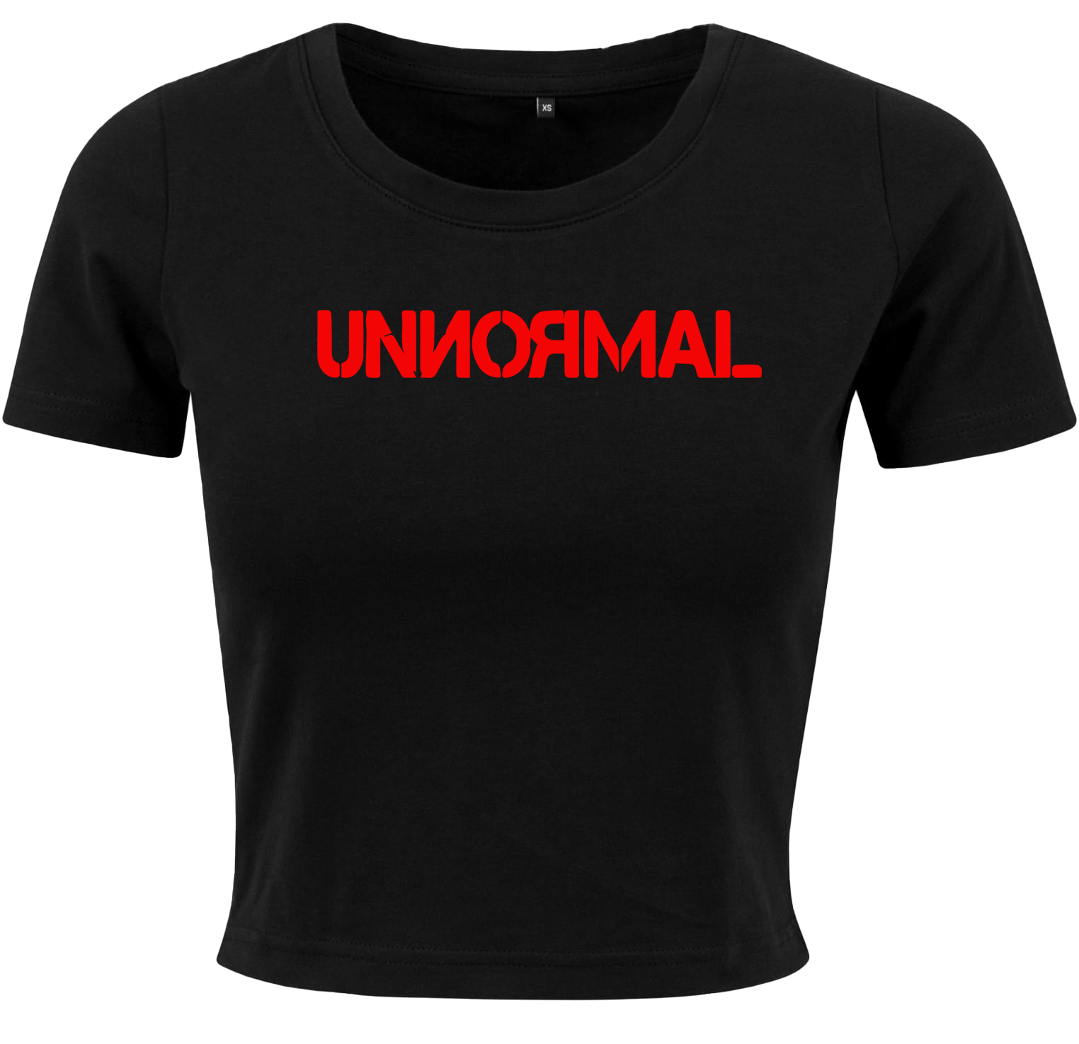 UNNORMAL - Logo - Girl Crop Shirt [schwarz]