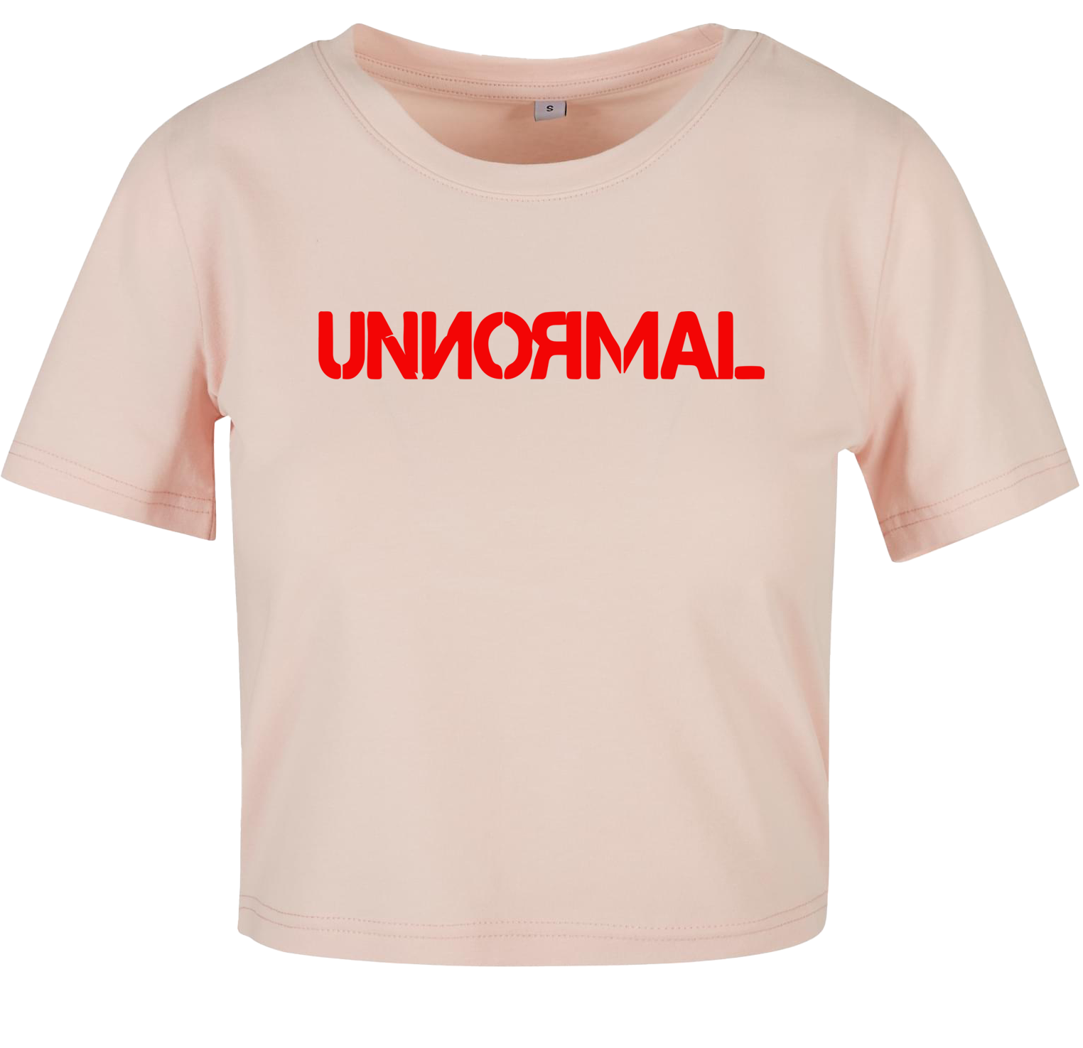 UNNORMAL - Logo - Girl Crop Shirt [pink]