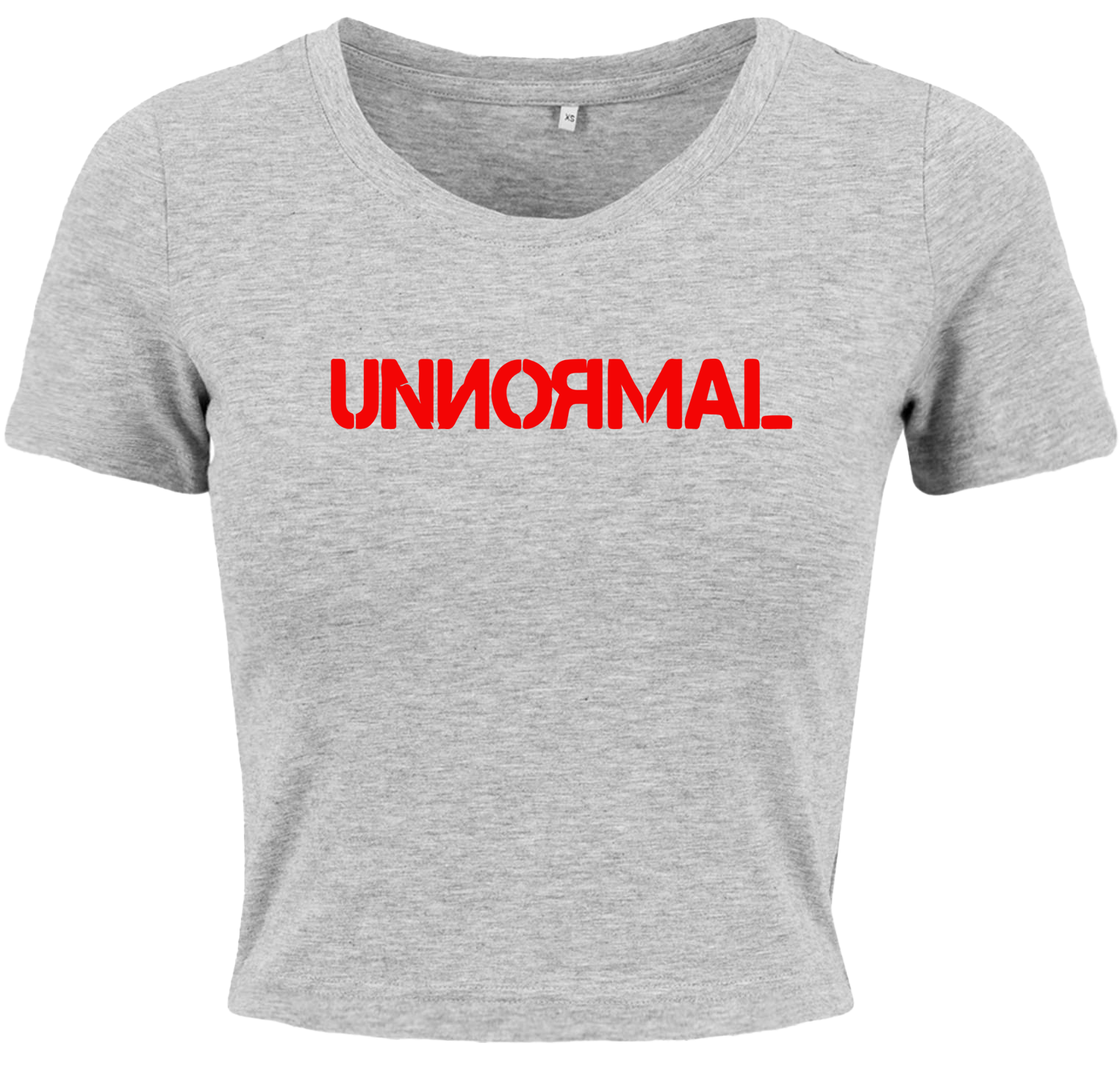 UNNORMAL - Logo - Girl Crop Shirt [grau] 