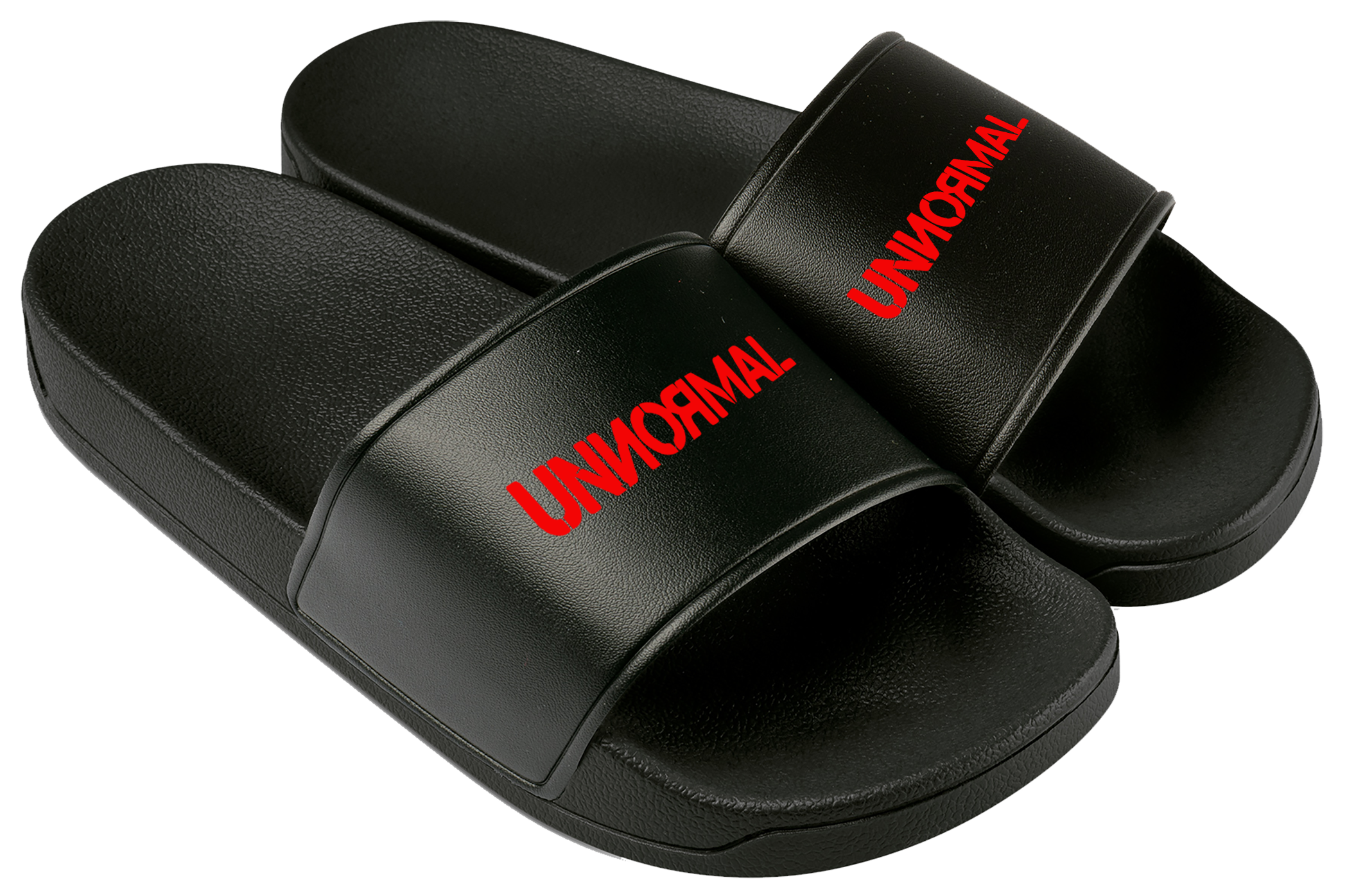 UNNORMAL - Logo- Latschen [schwarz]